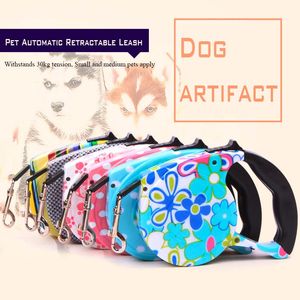 Guinzaglio per cani retrattile automatico per piccola corda in nylon Lunghezza 5 m Accessori per accessori per animali domestici di grandi dimensioni