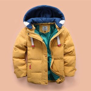 2021 Autumn Winter New Children Clothing Removed Hooded Boys' Down Jacket Korean Children's Down Jacket Fashion Toddler Coat H0909