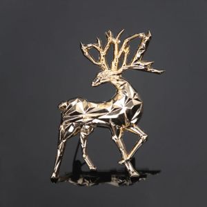 Pins, broscher tredimensionell hjortbrosch guld jul djur för kvinnor kläder mångsidiga tillbehör gåva