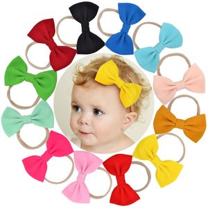 Baby Headbands Big Bow Girls Bowknot Hairbands Crianças Crianças Acessórios de Cabelo Acessórios Infantil Macio Nylon Elastic Headwear Princesa Headband Kha44