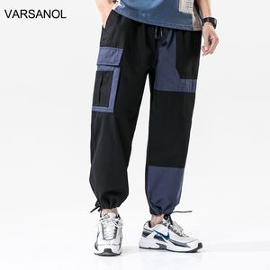 Pantaloni cargo Abbigliamento uomo Moda Pantaloni da jogging Abiti da lavoro per uomo Cotone Pantaloni neri larghi Uomo Tasche grandi Pantaloni taglie forti 210601