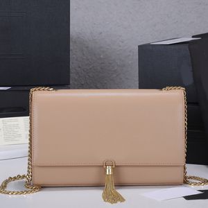 Classic Chain Bag Women Handbag Purse Fashion Letter Tassel Crossbody Bags Genuine Leather Golden Hardware Flap Messenger High Quality