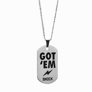 Chains Stainless Steel Military Dog Tag Men Punk Rock Pendant Necklace Human Marine Corps Jewelry Gift For Him With Chain