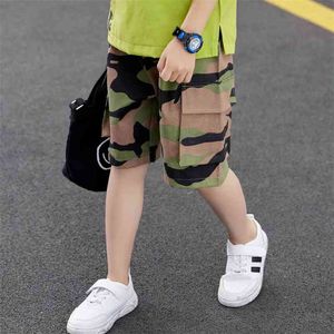 Summer Rocket Embroidery Short Pants for Kids Boys Fashion Children Camouflage Shorts Cotton Clothes Teens 8 12 Yrs 210622