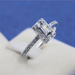 925 Sterling Silver Luminous Ice Ring with Cubic Zirconia Stones Fit Pandora Jewelry Engagement Wedding Lovers Fashion Ring