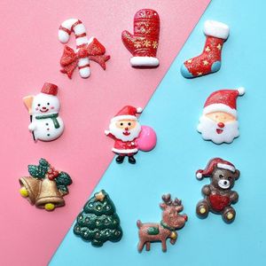 Christmas Decorations Making DIY Phone Case Sticker Resin Hairpin Accessories Ornaments Tree Pendant Patch Decoration