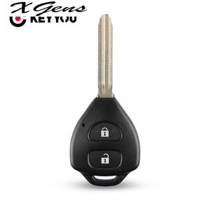 2 Button Uncut Replacement Plastic Remote Car Key Shell Cae Fob Blank Keys for Toyota Corolla RAV4 Toy43 Blade
