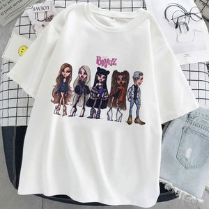 Męskie Koszulki Bratz Cool Girl Women T Shirt Harajuku Casual Oversized Tshirt Punk Hiphop Kobiet Krótki Rękaw Streetwear Tops Tee