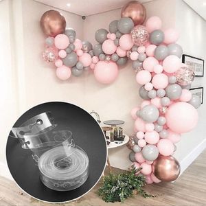 Party Decoration DIY Clear Balon Dekorowanie Pasek Łańcucha Arch Tape Przezroczyste 15 metrów