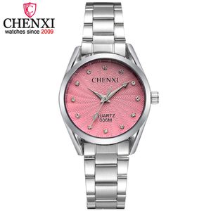 Chenxi Fashion Women Pink Dress Orologi Luxury Female Casual Watch Ladies Rhinestone Quartz-watch Orologi da polso Relogio Feminino Q0524