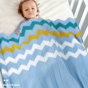 Coperta in maglia romboidale per neonato neonato Trapunta nata per l'autunno e l'inverno Ragazzi Ragazze Tenere 210429