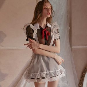 Fransız Hizmetçi Elbise Sevimli Lolita Kızlar Kadın Amin Cosplay Kostümleri Garson Kostüm Kawaii Maids Kıyafetler Öğrenci Üniforma Bir Boyutu Q0818