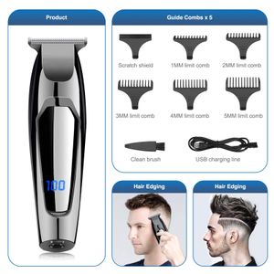 Hair Trimmer Professional hairs clippers for men Cordless Haircut kit Beard digital display Rechargable Shaver Suitable Home Salon Barber Cutting clipper