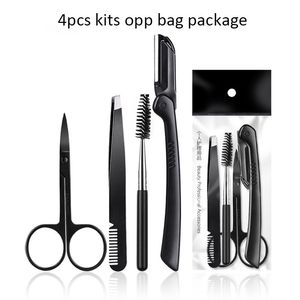 4/6/9/11PCS Augenbraue Rasierer Kit mit Schere Kamm Pinzette und Wimpern Pinsel für Frauen make-up rasierer werkzeuge MP053