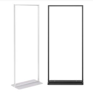 Mall poster display frames door type X exhibition rack Commercial Furniture metal vertical billboard frame plus heavy doors type posters racks