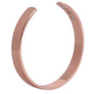 Moda Unisex Magnetyczny Czysta Miedź Energia Magnetyczna Zdrowa Pielęgnacja Bransoletki Bangle Zdrowa Biżuteria Fitness Złoty Kolor dla mężczyzn Q0719