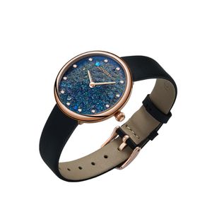 Longbai joyería reloj gema pequeño diamante sueño color cuarzo relojes de mujer series de la diosa mm Relojes de pulsera de estrella impermeable ultra delgada