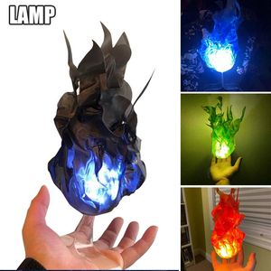 Party Decoration Simulation Floating Fireball Lamp Artificial Fire Flame With Clear Wearable Stand Creative Halloween Decor Props MU8669