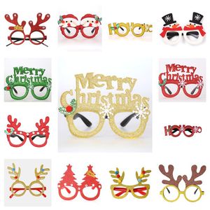 Xmas óculos moldura de vidro pc flannel cosplay festa de natal ornamento presentes WY1427Q