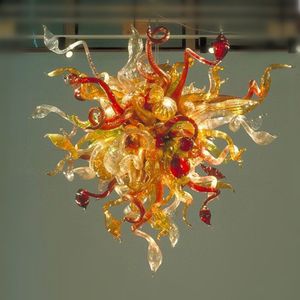 Flur-Glas-Pendellampen, mundgeblasener Murano-Kristall-Kronleuchter, luxuriöse Kronleuchter für Hotel, Zuhause, Wohnzimmer, Esszimmer, Bar, Schlafzimmer, individuell 26 oder 28 Zoll