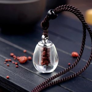 Pendant Necklaces 1PC Glass Vials Necklace Essential Oil Bottle Tear Drop Keepsake Wishing Ball For Women Gift