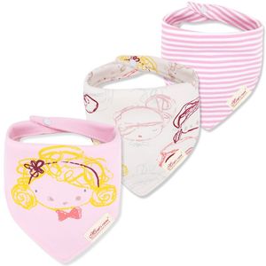 Three Piece Set Saliva Towel Cute Triangular Stripe Rainbow New Baby Bibs Feeding Children Burp Cloth 14ys K2