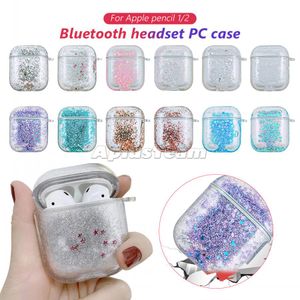 Liquid Quicksand Earphone Case For Apple Airpods 2 1 Air Pods Glitter Sequins Headphone Headset Cover For AirPod Protector Shell New