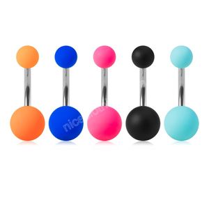 Colorful Belly Button Bars Pircing Acrylic Navel Ring Belly Stud Surgical Steel Sexy Ombligo for Women Body Jewelry
