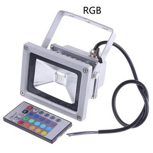 Outdoor 10W 20W 30W 50W 100W Waterproof Floodlights IP65 LED Flood Light RGB Color Changing Wall Washer Lamp Lighting + 24Key IR Remote Controller