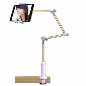 Folding Long Arm Universal Tripod Mobiltelefonhållare Selfie Stick Bed Smartphone Support Telefon Tablet Beslag Flexibla Cellhållare för Barn Telefon Stativ Skrivbord