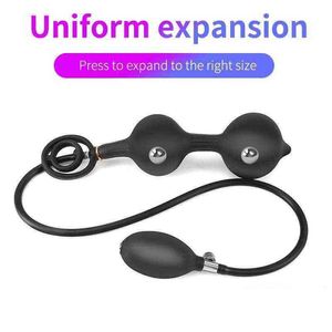 NXY Sex Anal toys Balls Pump Prostate Massager Vagina Dilator Anus Expansion Inflatable Beads Big Butt Plug Toys For Gay Men Women 1216