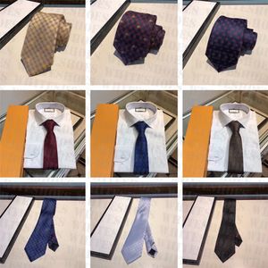 Laços De Seda Formal venda por atacado-Mens de seda de seda gravata estilo de negócio luxo laços jacquard weave gravata formal ocasião designer gravatas com caixa