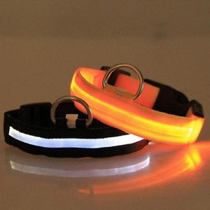 Cat Collars & Leads Polyester Useful USB Charging Luminous Pet Collar Energy-saving Burrs-free For Night