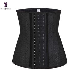 Kadın Nefes Elastik Bel Eğitmen Lateks Bel Shapewear Firma Karın Kontrolü 25 Çelik Kemikli Korse Boyutu XXS-3XL 948 # X0713