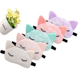 Maschera per dormire Cartoon Lace Eyeshade Shade Cover Travel Relax Aid Blindfolds Salute Maschere per dormire Mascara Para Dormir