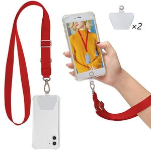 Correias de telefone celular encantos Universal Mobile Strap Ajustável Nylon Nylon Cordão Cordão Para Smartphone Destacável Easy-Install Segurança Tether Ha