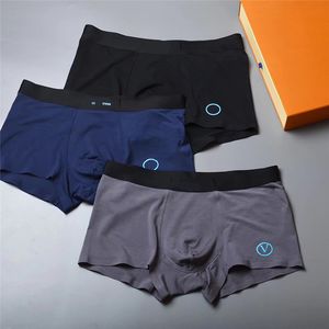 Big Classic Letter Male Underpants with Box Fashion Circle Boxer Short Modal Cooling Underwear Men Breathable Brief Shorts