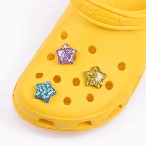 New wholesale stars and moon rhinestone alloy metal shoe charms custom design sandals charms stone shoes decorations