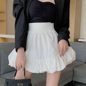 White Bud Skirt Short Woman Elastic Waist Mini s Sexy Mircro Summer Tennis Preppy Accessory 210529