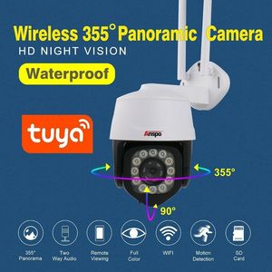 Dış Mekan Pan Tilt Kameralar toptan satış-ANSPO MP Tam Renkli Gece Görüş Açık Akıllı WiFi Pan Tilt Kamera