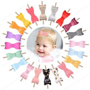 Baby Girls Bow Glitter Headbands Children Elastic Shining Bowknot Hairbands Kids Infants Hair Accessories Princess Dot Headdress