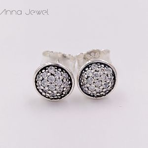 Hot designer jewelry Authentic 925 Sterling Silver Dazzling Droplets Stud Earring Pandora Earrings luxury women Valentine day birthday gift