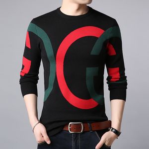 Mode Koreanischen Stil Ankunft Herbst Winter Schlanke Männliche Gestrickte Pullover Teenager Junge männer Pullover Mit Buchstaben