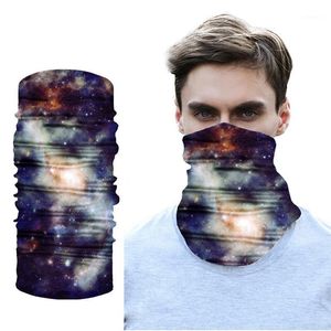 Dikişsiz Evren Galaxy Balaclava Sihirli Yüz Kapak Isıtıcı Kayak Boyun Eşarp Kalkanı Anti-Uv Erkekler Tüp Bandana Güneş Geometri Bisiklet Kapaklar Maskeleri