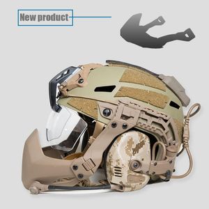 Caschi in bicicletta Wolface FMA Mezza maschera per sigillo per accessori tattici casco Accessori all'aperto Wargame Army Hunting Pieghevole 2021