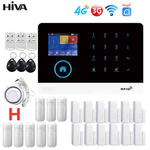 PG103 4G 3G GSM WiFi System Tuya SmartLife APP Control Home Security Alarm PIR Sensor Unterstützung Alexa Google assistent