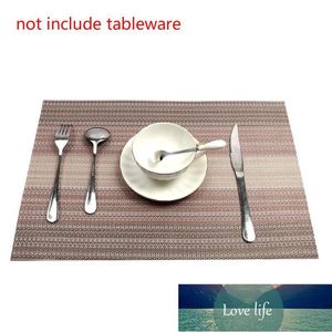 4pcs PVC Tableware Placemat Pads Dining Table Mat Heat Insulation Geometric Gold Plated Placemats Home Decoration 45X30CM Factory price expert design Quality