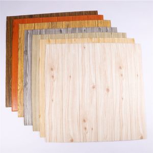 3D Wood Grain Wall Sticker Home Decor Waterproof Wall Covering Self Adhesive Wallpaper for Living Room Bedroom