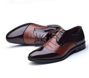 Классический бизнес мужские одежды мода элегантные формальные свадебные скольжения на офисе Оксфорд обувь для мужских роскошных ботинок плюс размер 38-48