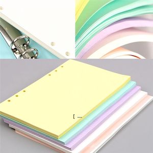 40 arkuszy 5 Kolory A6 Loose Leaf Product Solid Color Notebook Refill Spirala Spoiwa wewnątrz strony Planista Wewnętrzna Papiery Wypełniacza Szkoła RRF12018